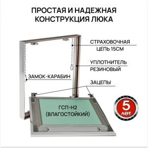 Люк ревизионный съёмный Хаммер Гиппократ-П гп34 алюминий 30x40см