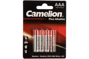 15083646 Батарейка 1.5В , LR03 Plus Alkaline BL-4,7369 Camelion