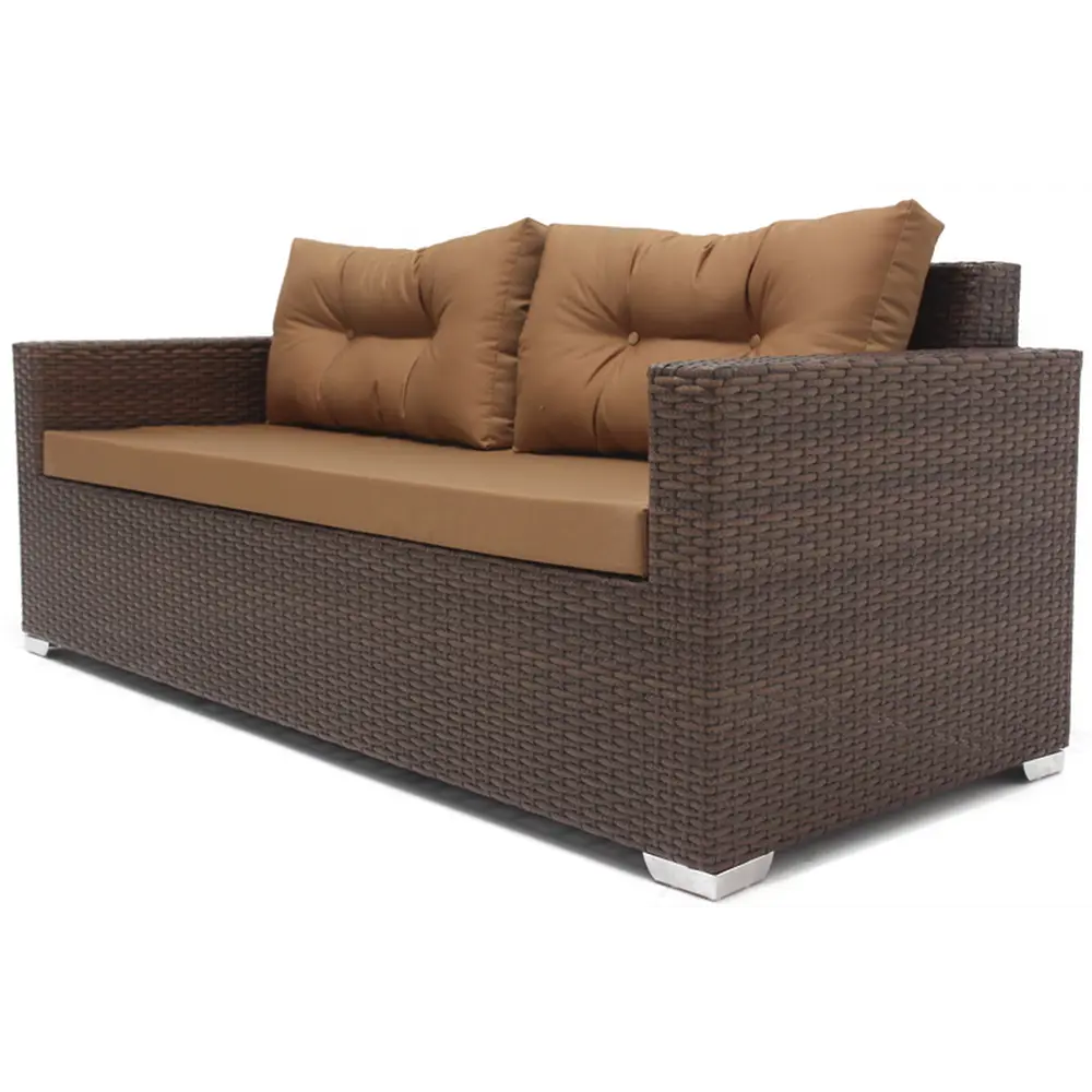 Диван садовый Lavantera 180 165x77x70 см искусственный ротанг цвет коричневый 85017153 STLM-2155359 Santreyd 