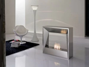 Italy Dream Design Двусторонний камин из биоэтанольной стали Camini al bioetanolo