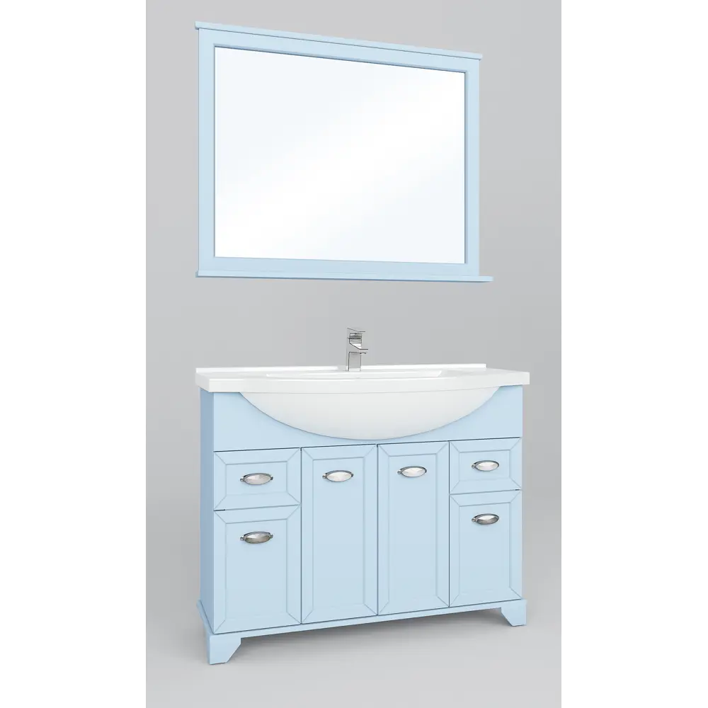 Зеркало Aquaton Шарм 100 см прямоугольное цвет голубой STLM-2077717 - Вид №3