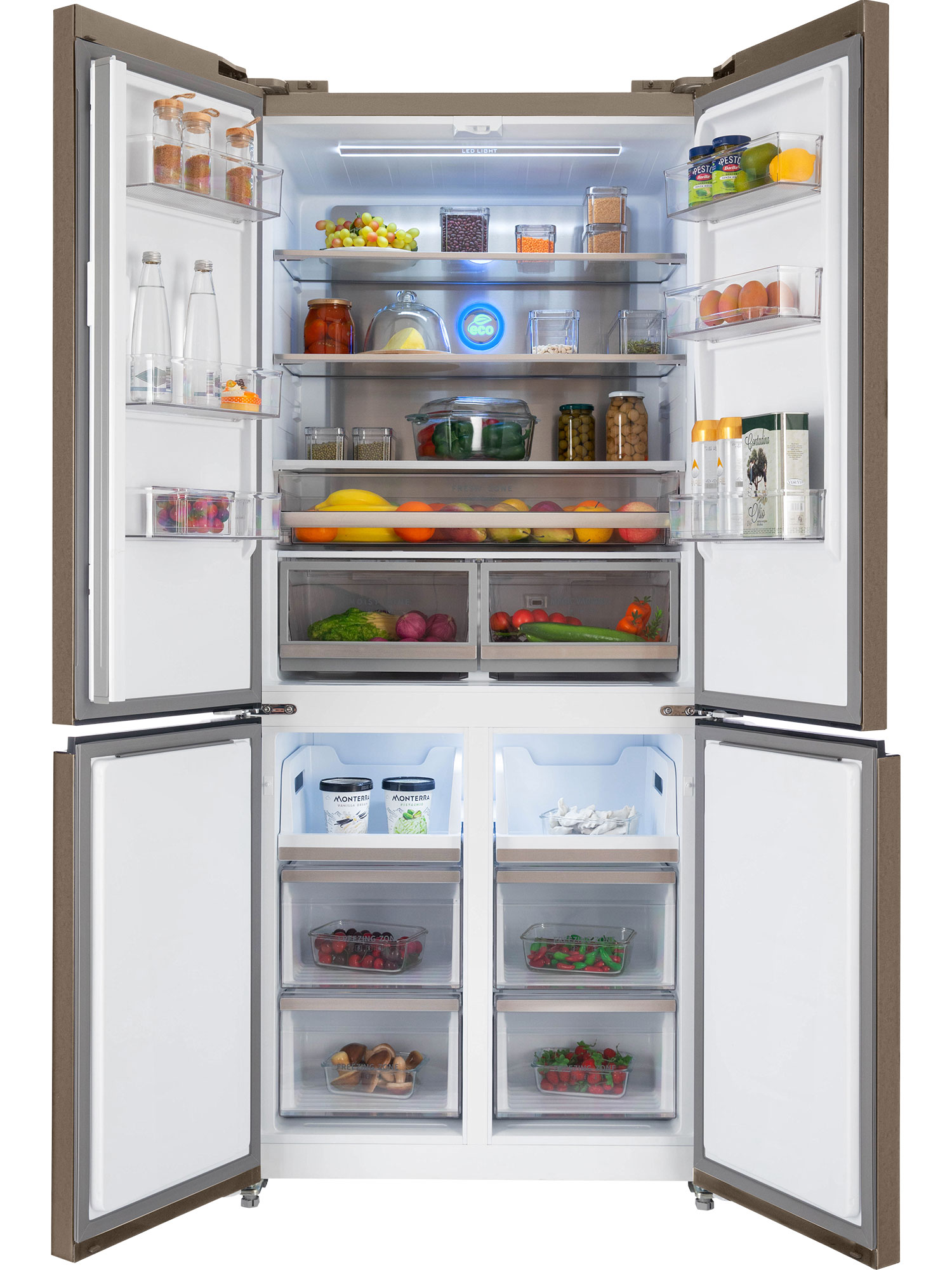 9168751 Холодильник многодверный   HIBERG RFQ-600DX NFGY inverter бежевый STDN-0146906 - Вид №3