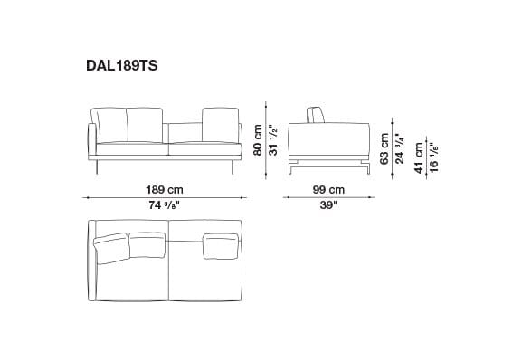 3-местный тканевый диван с полуостровом B&B Italia док ARCH-00061121 - Вид №159