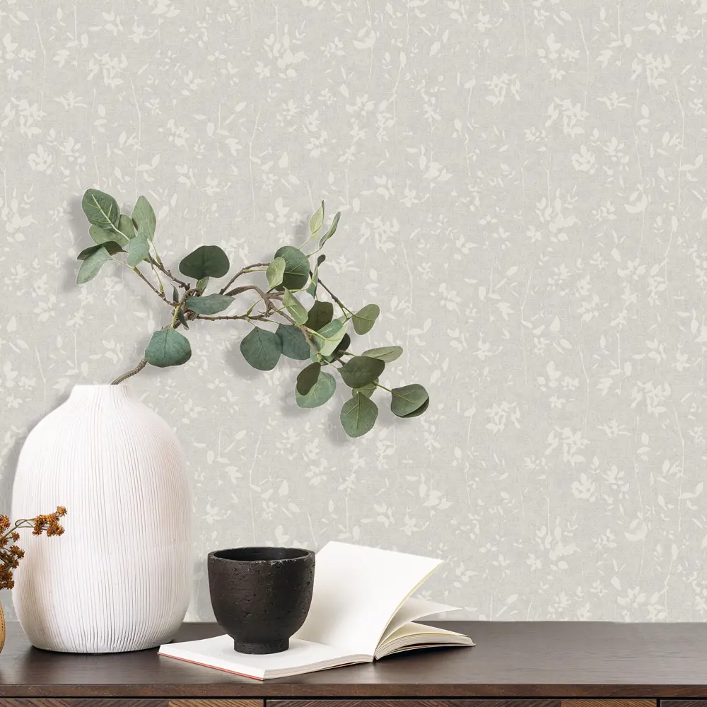 Обои флизелиновые Grandecolife Ferida темно-бежевые с цветочным рисунком в стиле кантри 89424229 STLM-1569199 - Вид №3