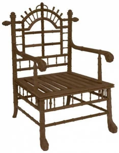 ASTELLO Садовое кресло из тика с подлокотниками Clématite