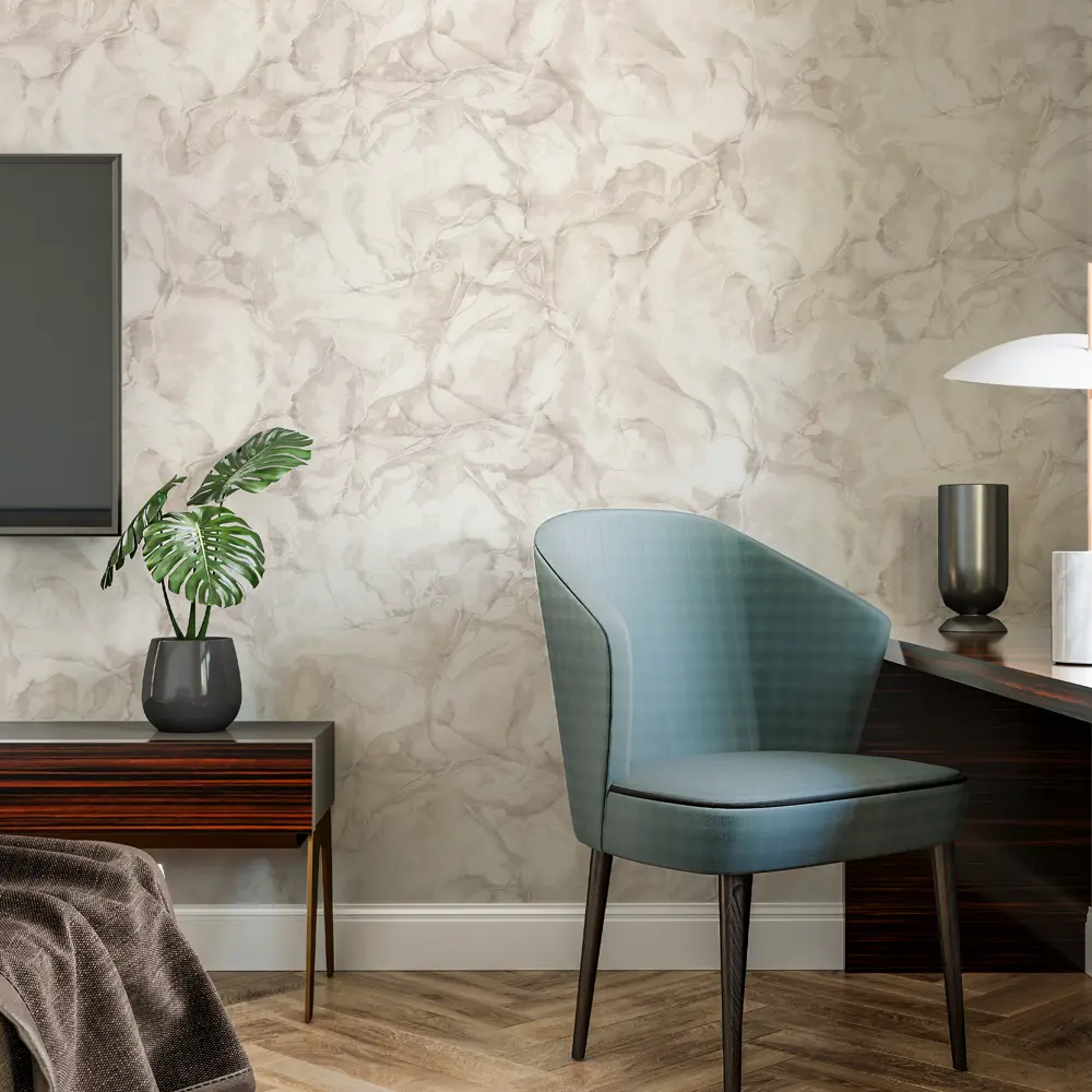 Palitra Home Krasota Moya - Флизелиновые обои с абстрактным узором в бежевых тонах 89411609 STLM-1577213 - Вид №5