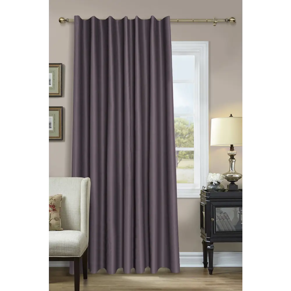 MIAMOZA Штора Flame Фиолетовая 250x300 см с креплением на ленте 84653432 STLM-0053217 - Вид №4