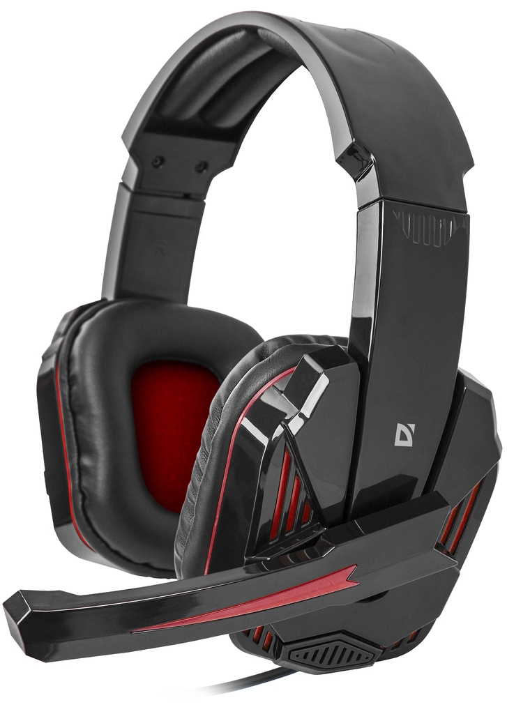 64121 игровая гарнитура warhead g-260 красный + черный, кабель 1,8 м Defender Santreyd  - Вид №1