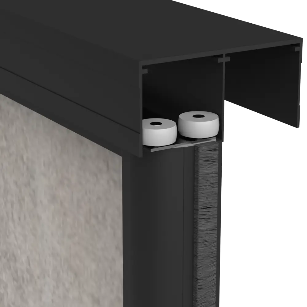 Дверь-купе KONSENSA 255.5x80.4 см МДФ цвет бетон профиль черный STLM-2057976 - Вид №4