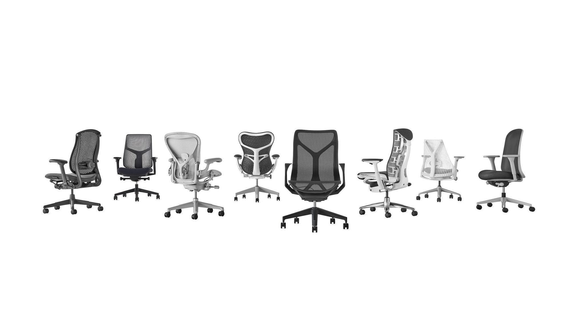 5 спиц смолы регулируемая высота операционный стул офиса Herman Miller VERUS ARCH-00051200 - Вид №12