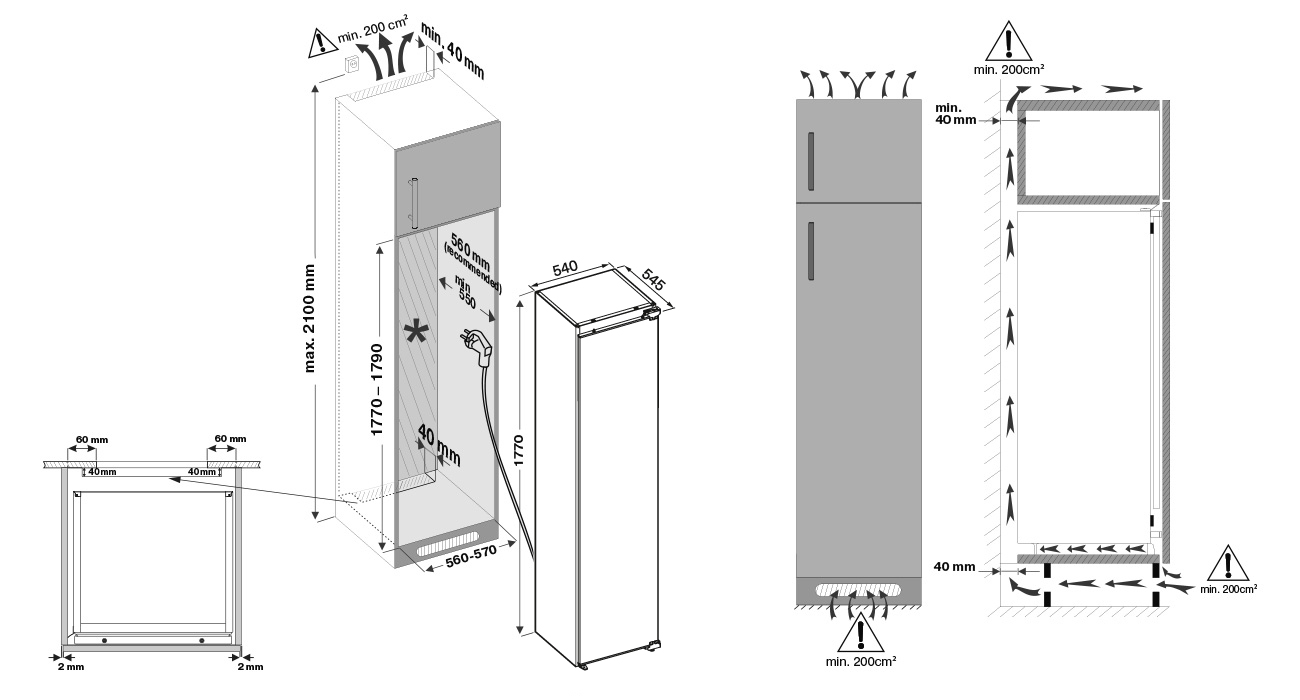 9007164 Встраиваемый холодильник без морозильника  KRONA HANSEL KRMFR102 KRONA1 STDN-0120976 - Вид №14