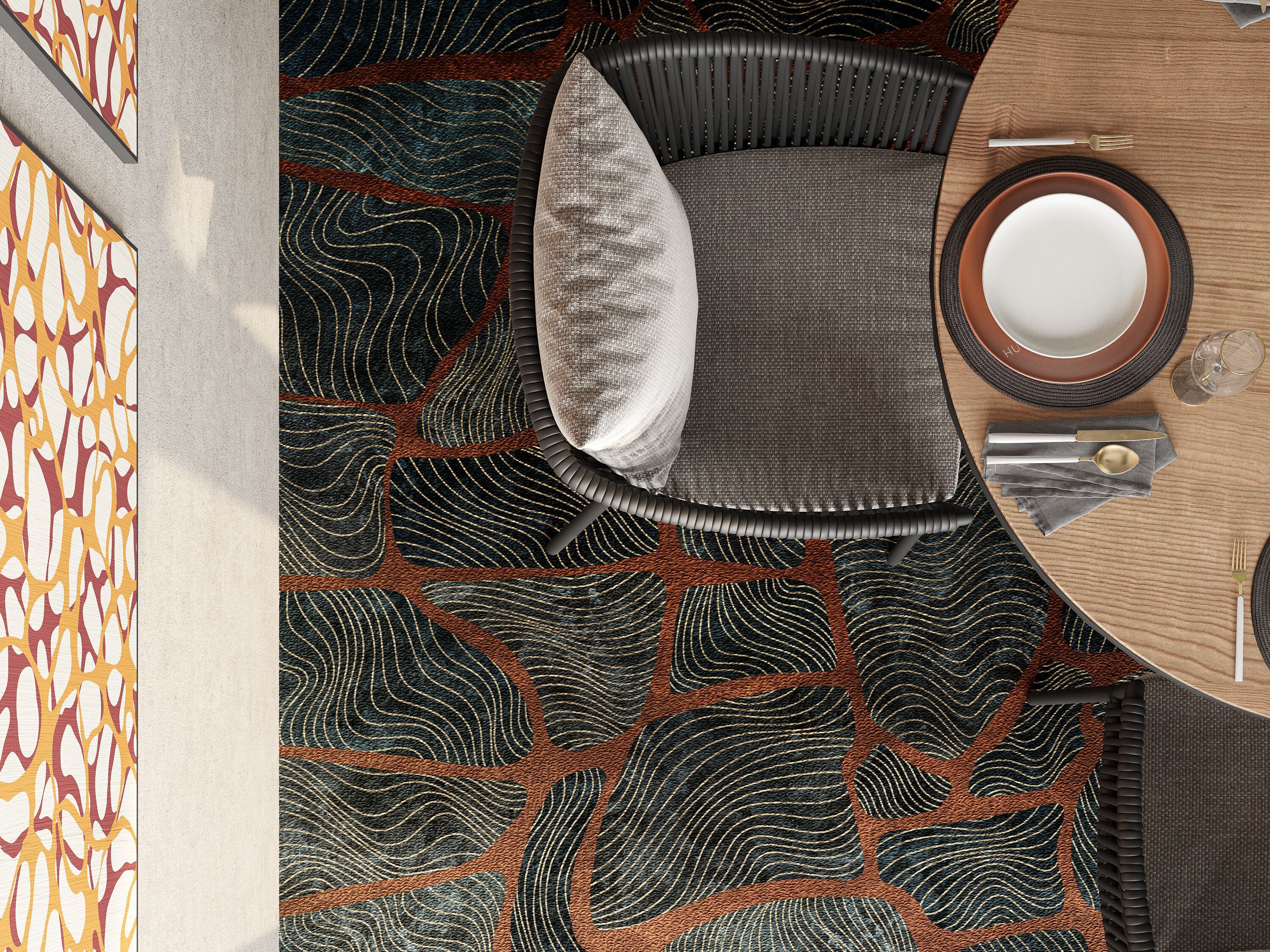 Узорный ковер Inkiostro Bianco Travelogue ARCH-00090686