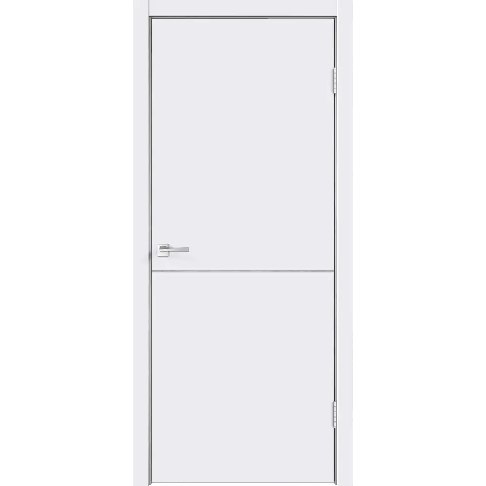 Дверь межкомнатная Smart Н глухая цвет белый 60x200 см (с замком) 86025799 STLM-2170944 VELLDORIS  - Вид №1