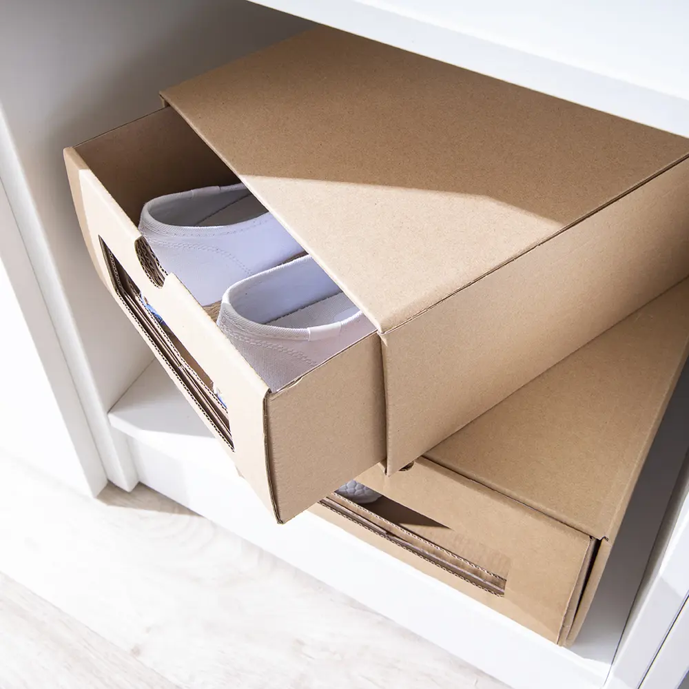 Коробка для обуви Spaceo 23.5x13.5x35 см картон 2 шт STLM-2010655 - Вид №5