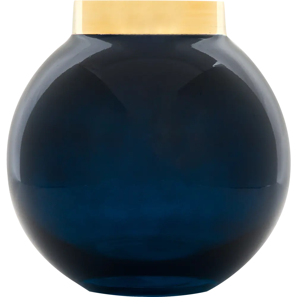 Ваза «Токио» 2, стекло, цвет синий/золотой Santreyd STLM-2166404 - Вид №1