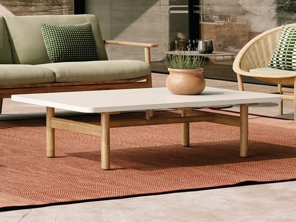 Мраморный низкий садовый столик Kettal ARCH-00150261