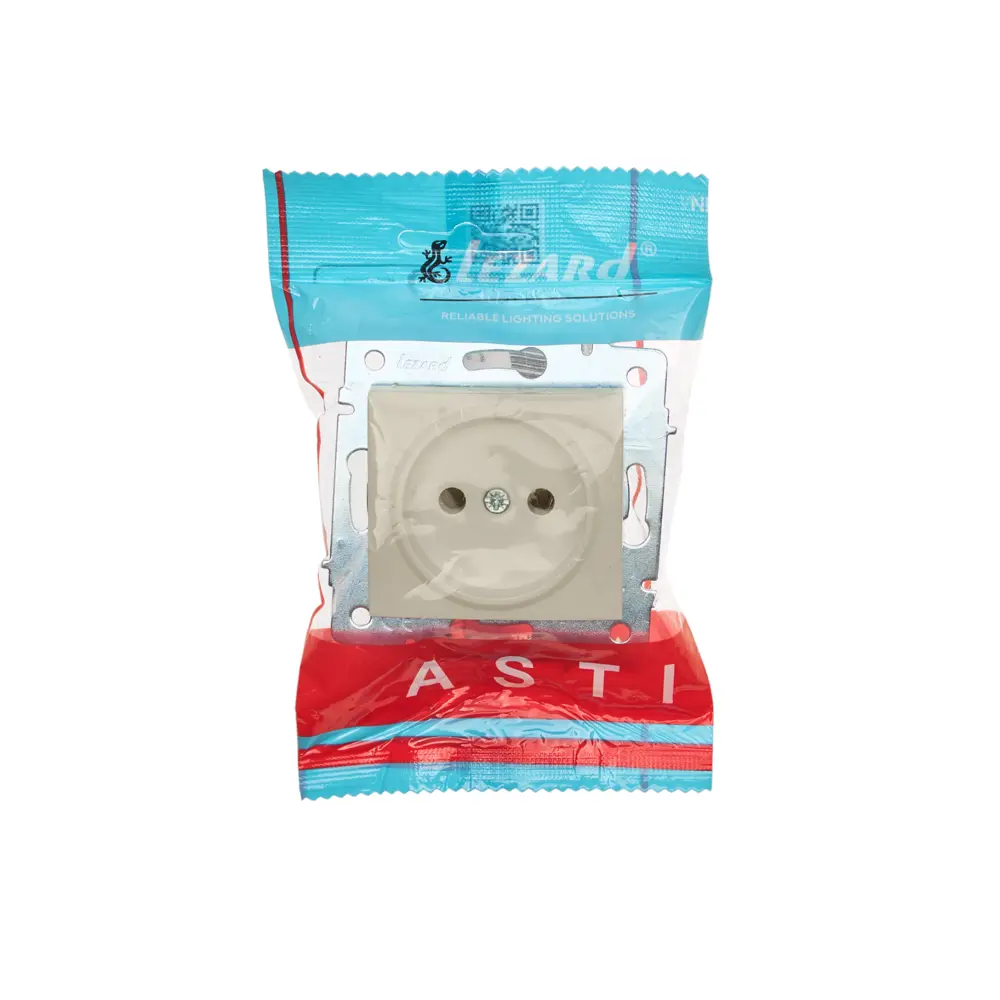 Розетка встраиваемая Lezard Asti без заземления цвет кремовый STLM-2057084 - Вид №3