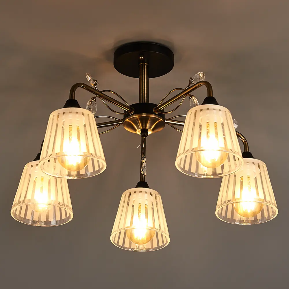 Люстра потолочная Wink Дарина A3453/5, 5 ламп, 15 м², цвет бронза/белый STLM-2199349