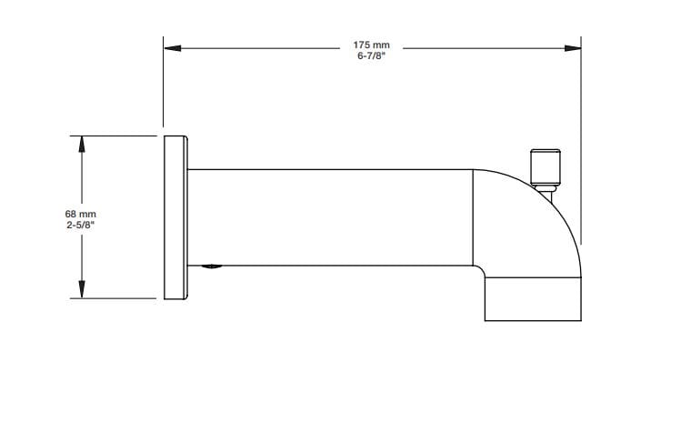 Встраиваемый набор для ванны с ручным душем BARIL PRO-2220-66 ARCH-00081266 - Вид №3