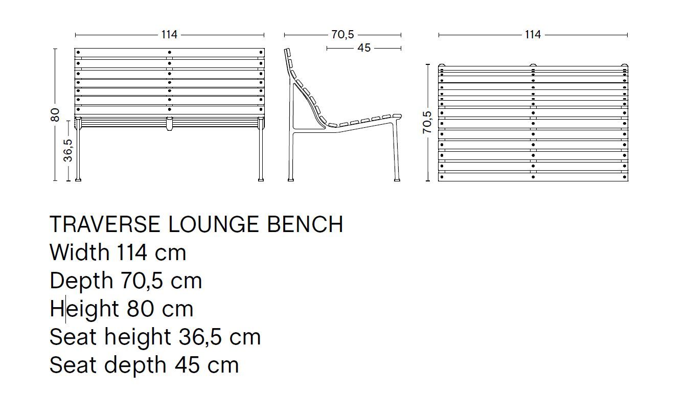 Садовая скамейка из ясеня со спинкой Hay Траверс ARCH-00087322 - Вид №6