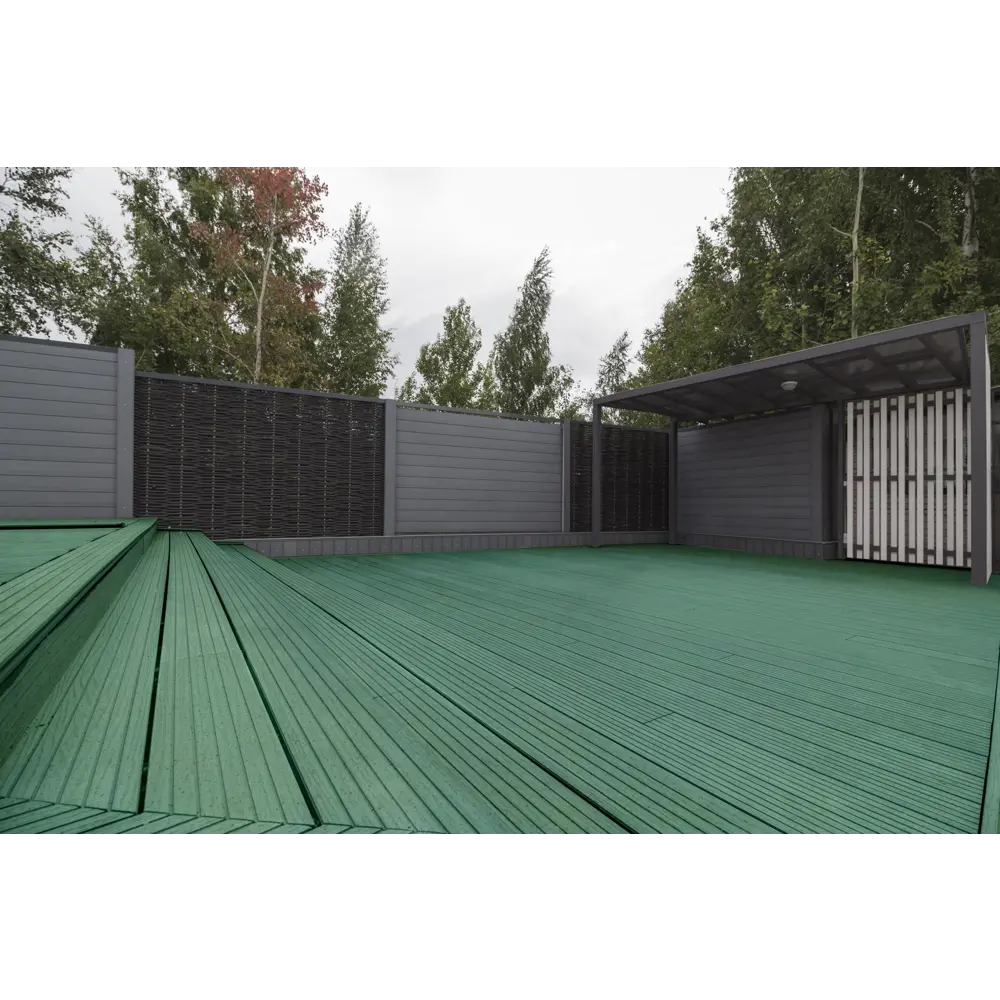 Террасная доска ДПК MultiDeck цвет Изумруд 3000x150x27 мм. Вельвет 0.45 м² МУЛЬТИДЕК STLM-2190770 - Вид №12