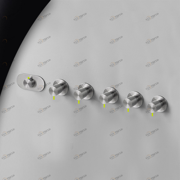 Термостат для душа матовая сталь с зеленой ручкой Toki Radomonte TKI58SCIL23