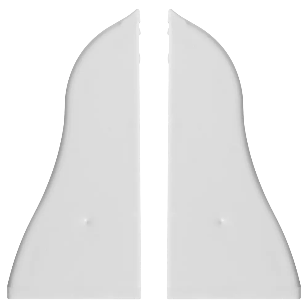 Заглушки для плинтуса Pro Дом 5.5 см ПВХ цвет белый Santreyd STLM-2125602