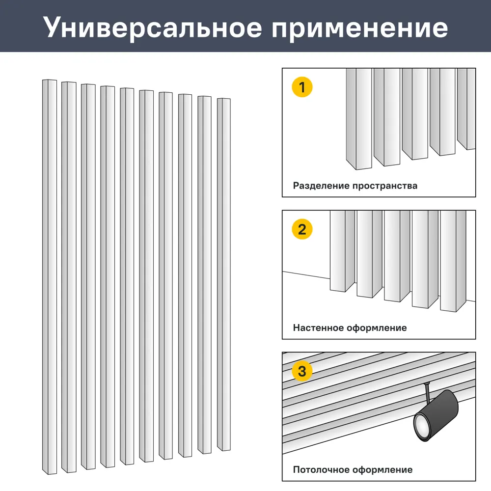 Рейка МДФ 2700x35x16 мм цвет грецкий орех 89397675 STLM-2061706 Santreyd  - Вид №6