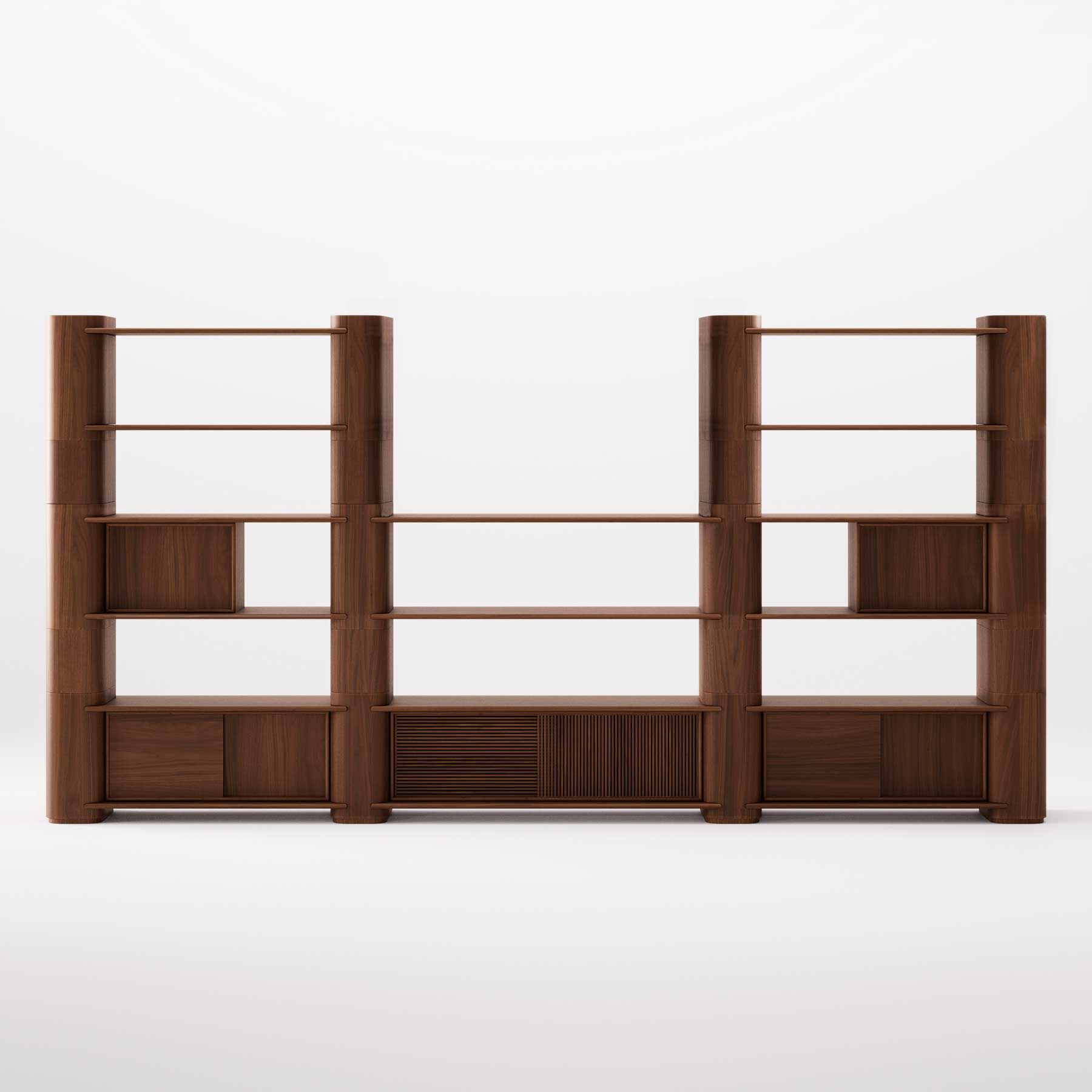 Деревянный самонесущий модульный книжный шкаф Wewood Path ARCH-00032308 - Вид №12