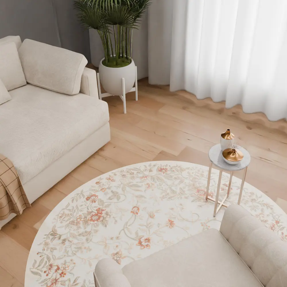 Ковер Genova круг ø160 см вискоза 027/636260 цвет бежевый RAGOLLE STLM-2100957