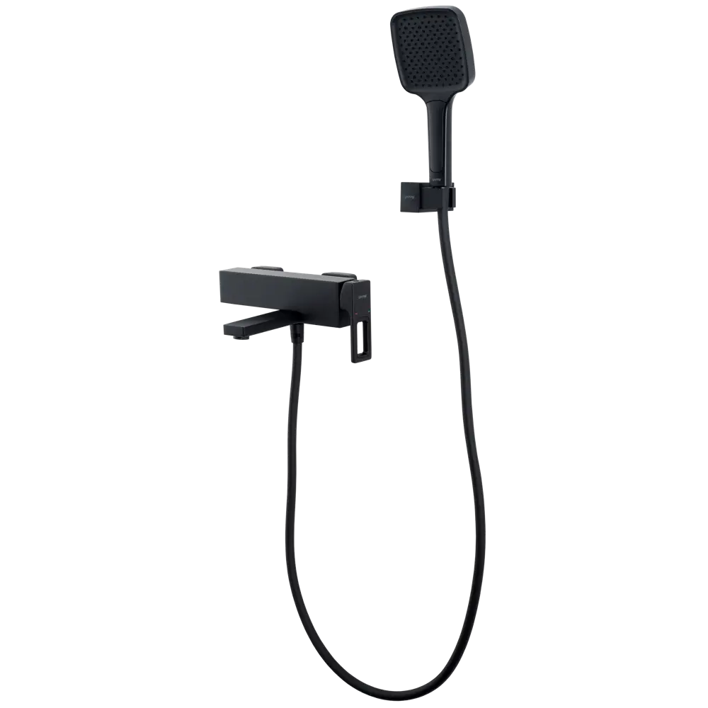 Смеситель для ванны GAPPO Eder с лейкой - матовый черный 89359055 STLM-0970626 - Вид №1