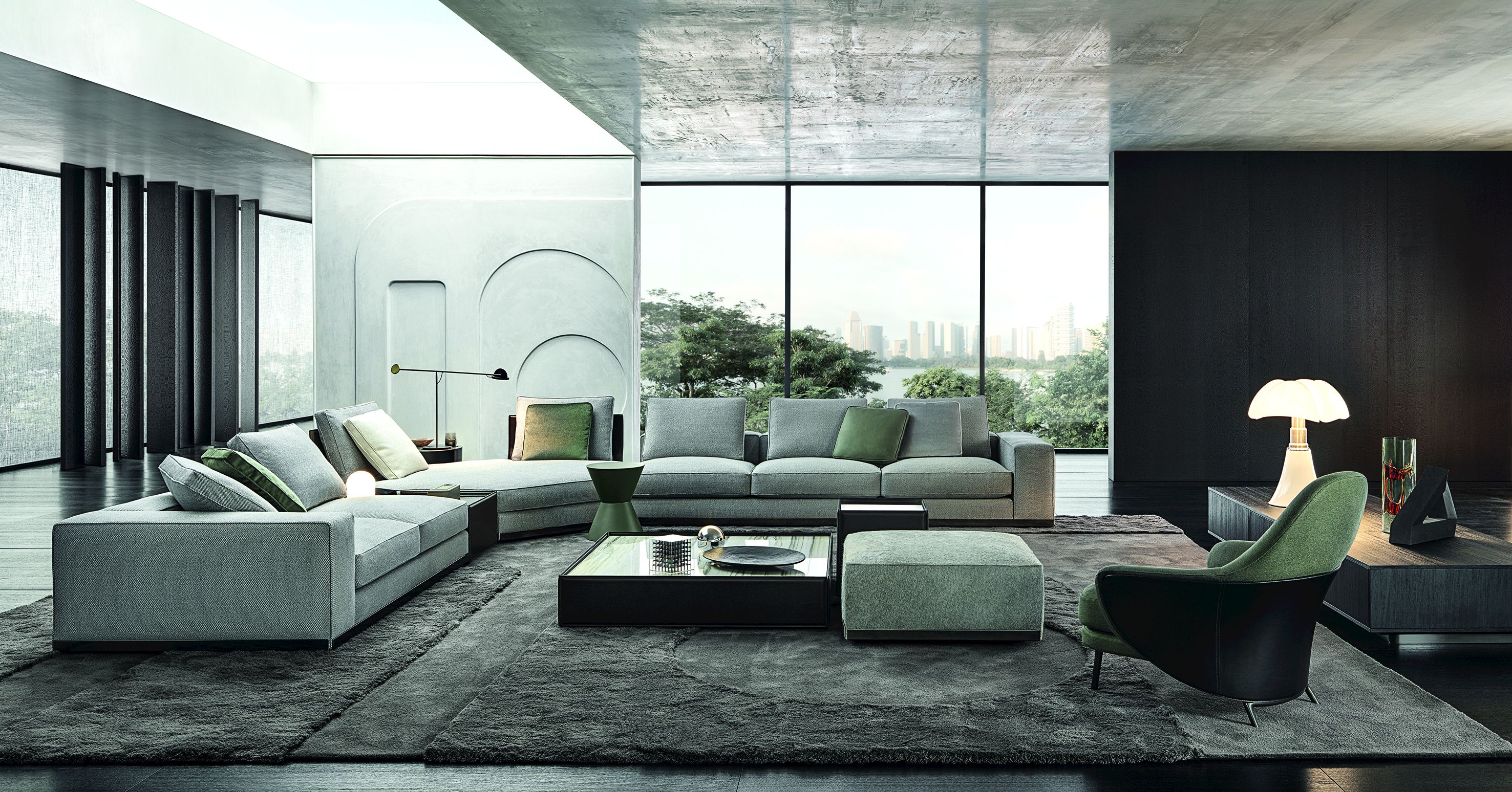 Модульный угловой диван из ткани Minotti ARCH-00085023 - Вид №5