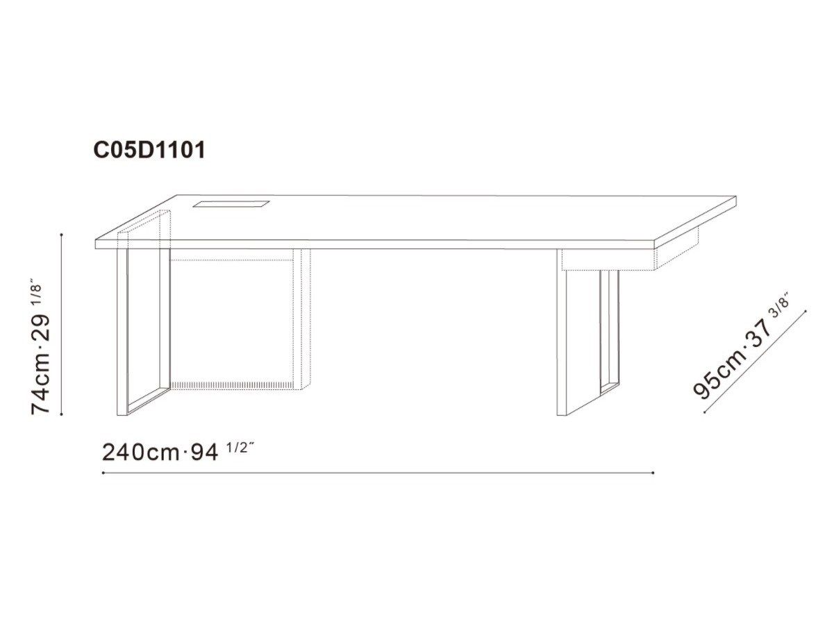 Деревянный шпон исполнительный стол с ящиками CAMERICH TIME ARCH-00052468 - Вид №4