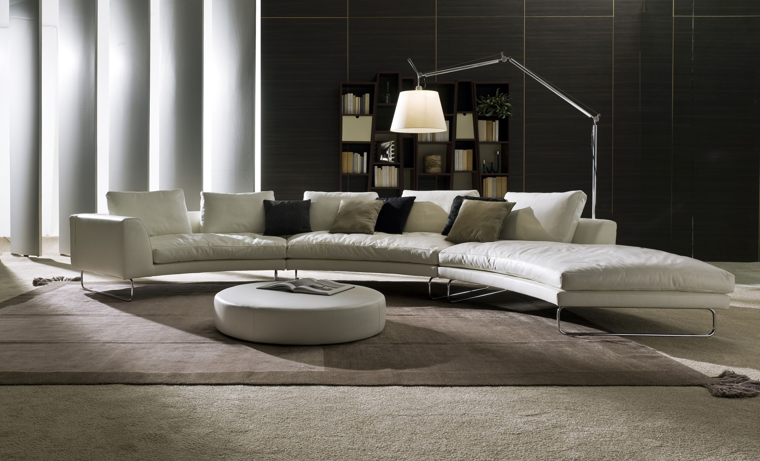 Кожаный модульный изогнутый диван i 4 Mariani Look ARCH-00016554 - Вид №6