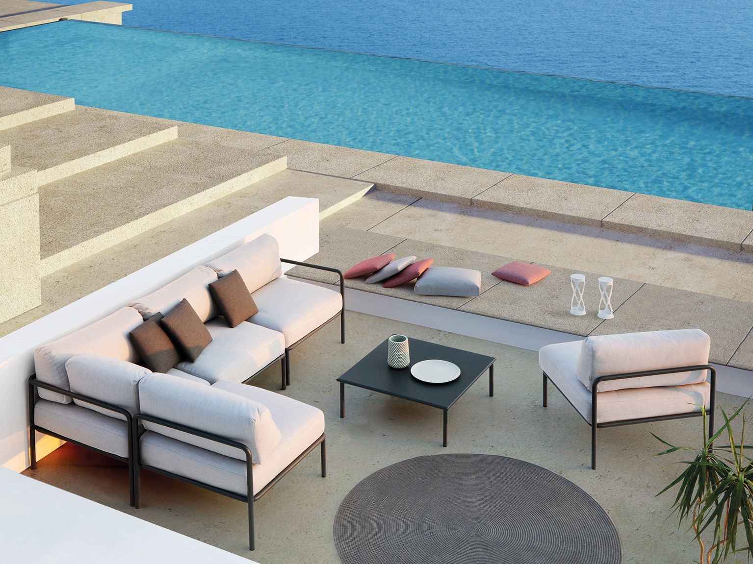 Металлический штабелируемый низкий садовый столик Vermobil ARCH-00001069 - Вид №3