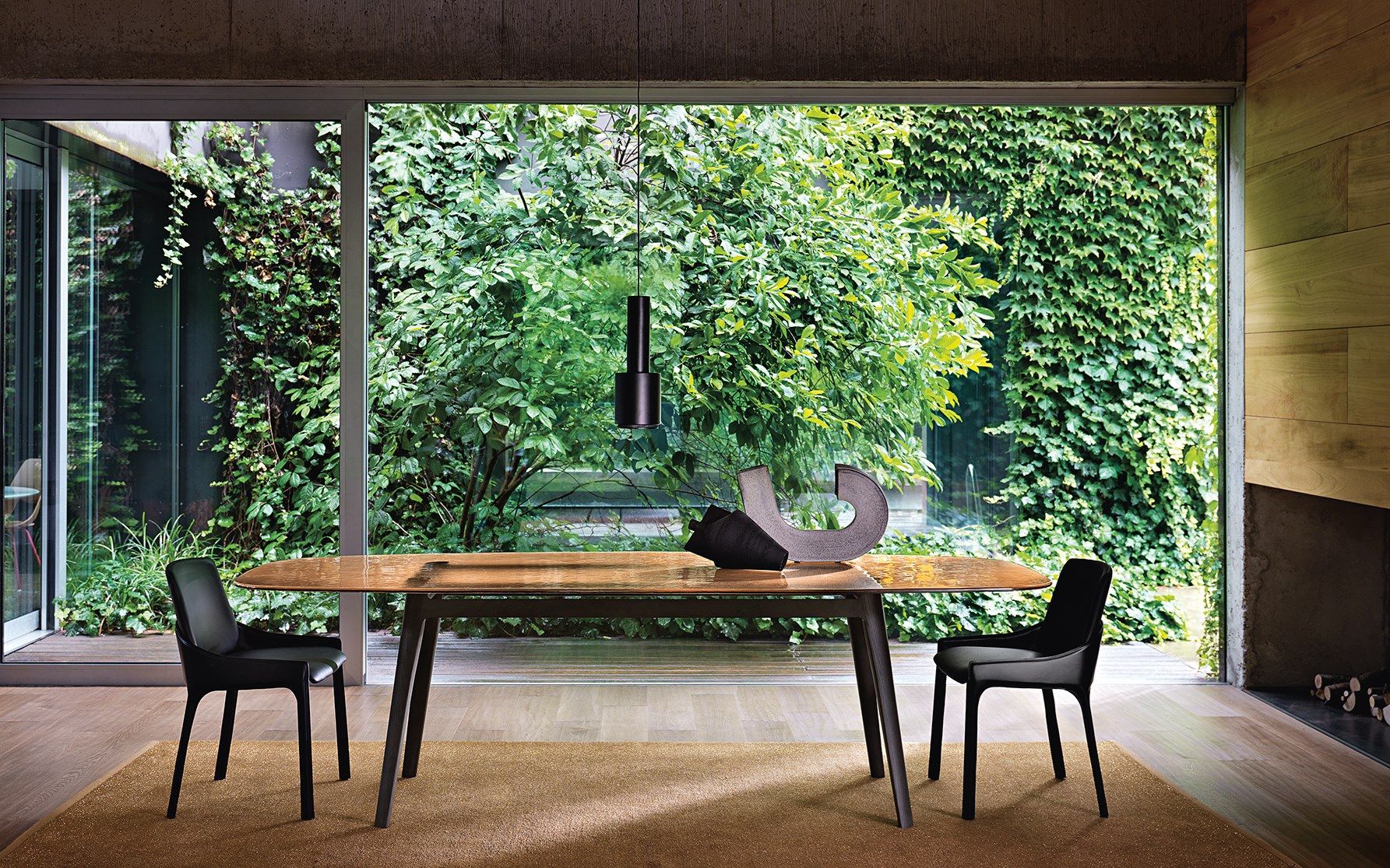 Деревянный и стеклянный стол FIAM ITALIA магма ARCH-00074764 - Вид №4