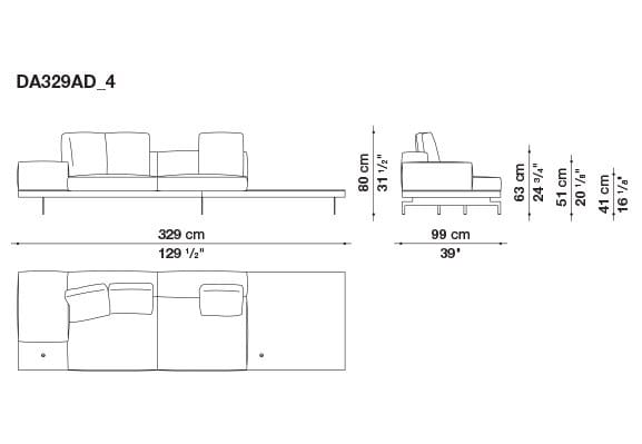 3-местный тканевый диван B&B Italia док ARCH-00033457 - Вид №171