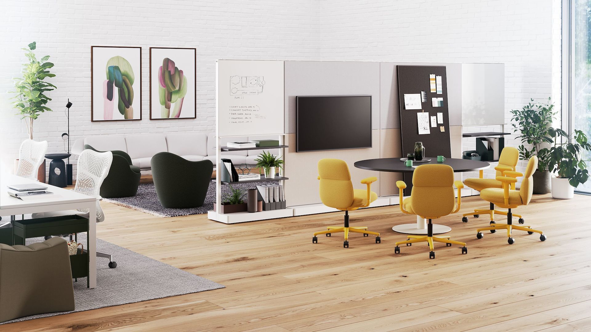 Кожаный поворотный операционный офисный стул с подлокотниками Herman Miller Asari ARCH-00066238 - Вид №7