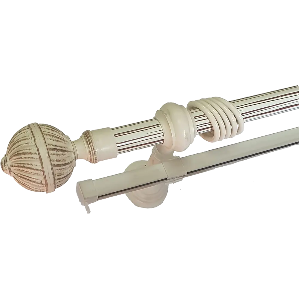 Карниз двухрядный «Комбо» 240 см пластик цвет кремовый 82629047 STLM-2210692 ДУБРАВА 2147483647