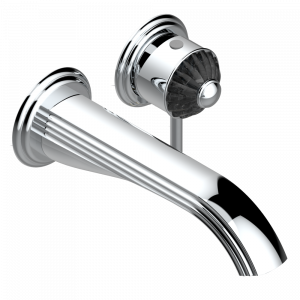 A9C-6541B Trim only for Built-in basin mixer with spout (two x 1/2'' inlets and one 1/2'' outlet), without waste Thg-paris Jaipur c чёрным ониксом Хром