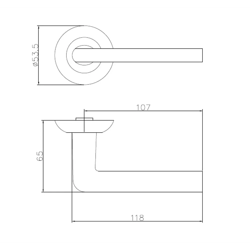 Дверные ручки Edson 21-Z01 без запирания алюминий никелированное покрытие цвет никель STLM-2180522 - Вид №4