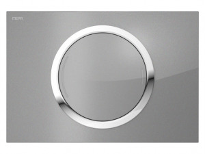 421861 MEPA  Смыв унитаза Кнопка смыва MEPAorbit design, технология двойного смыва, частично встроенная стекло серебро