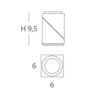 Цинк квадратный регулируемый светодиодный прожектор Olé Lighting PRACTYK ARCH-00086431 - Вид №11