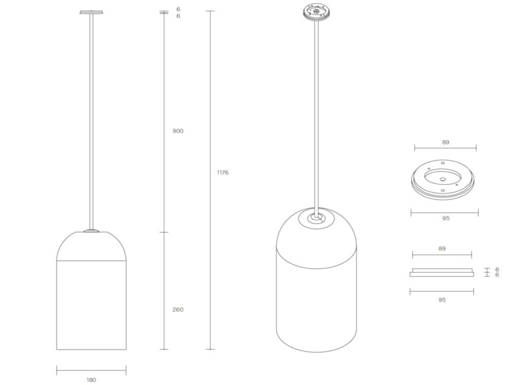 Затемняемый светодиодный подвесной светильник Articolo Studios Moni ARCH-00124692 - Вид №4