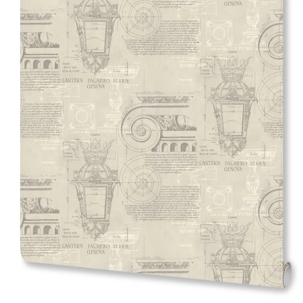 Флизелиновые обои Euro Decor Vitruvi бежевые с текстурным рисунком 89437893 STLM-1579960