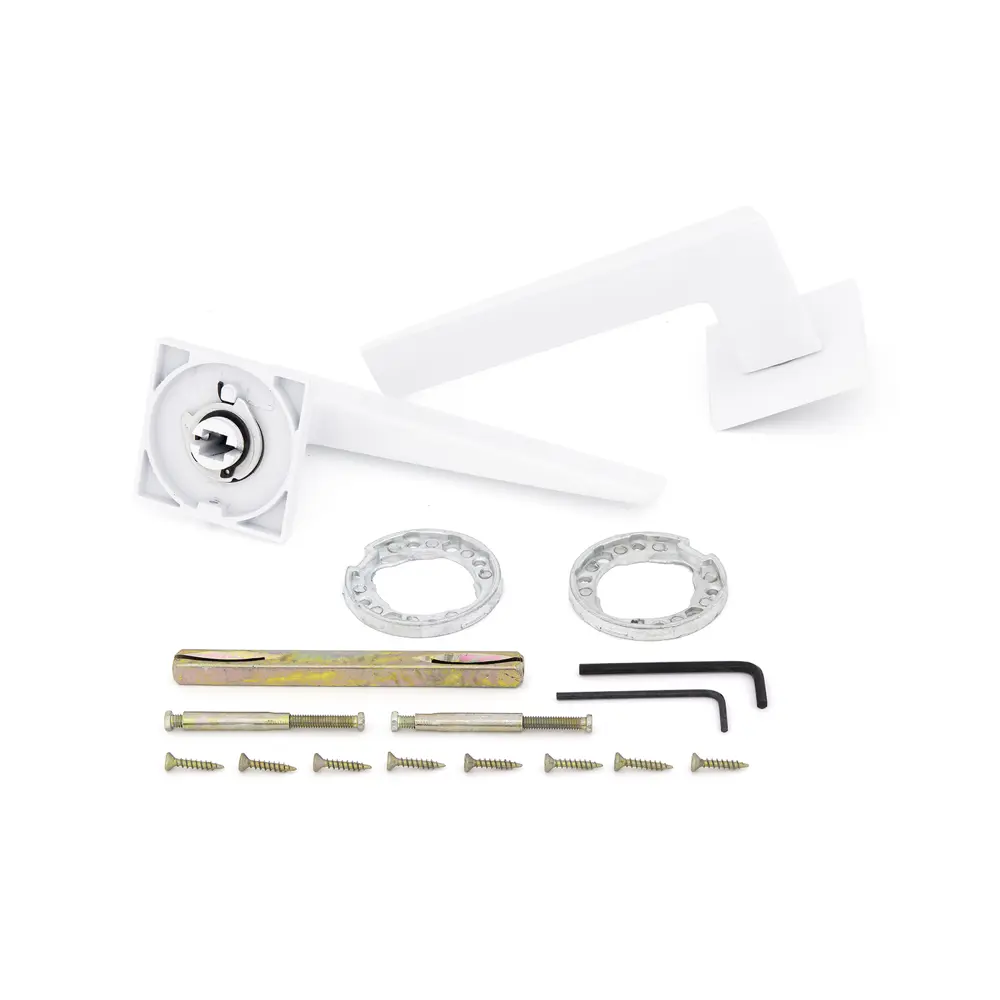 Дверные ручки Palladium Z 222 WP, без запирания, комплект, цвет белый STLM-2094757 - Вид №1