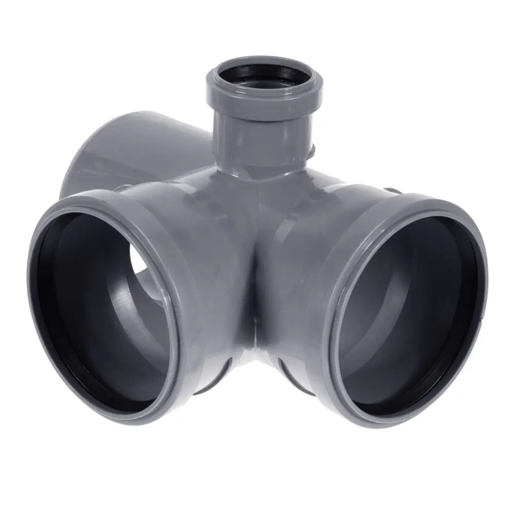 Крестовина канализационная двухплоскостная ПОЛИТЭК 110x110x50 мм 87° 11012808 STLM-0001074