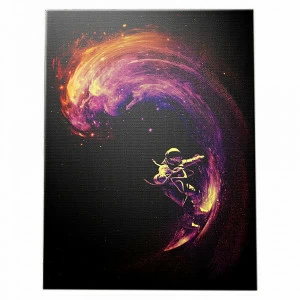 Картина с покрытием объемным гелем 100х80 см Space Surfer by Nicebleed ICON DESIGNE  096859 Фиолетовый;черный;разноцветный