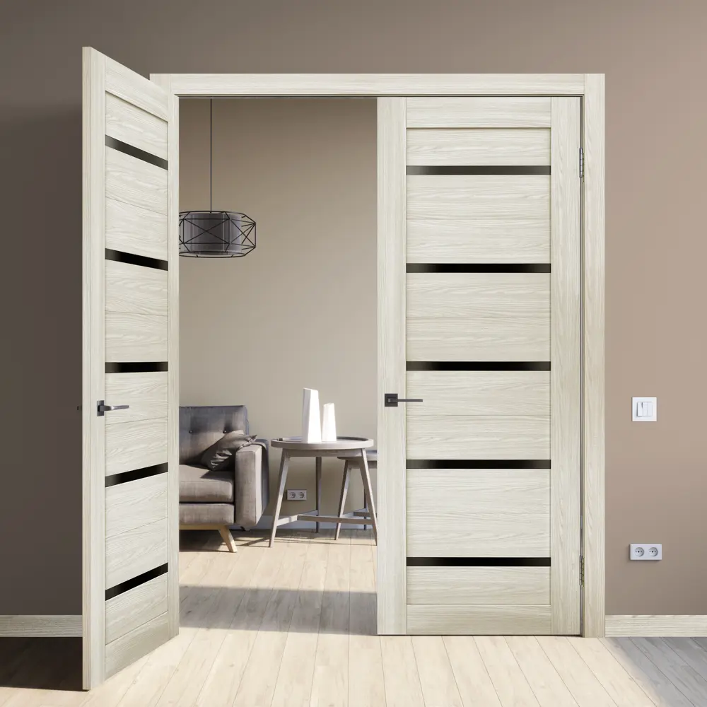 Комплект двери Artens Дукато горизонтальная глухая 80x200 см Hardflex цвет бора с добором 100 мм STLM-2006801 - Вид №3