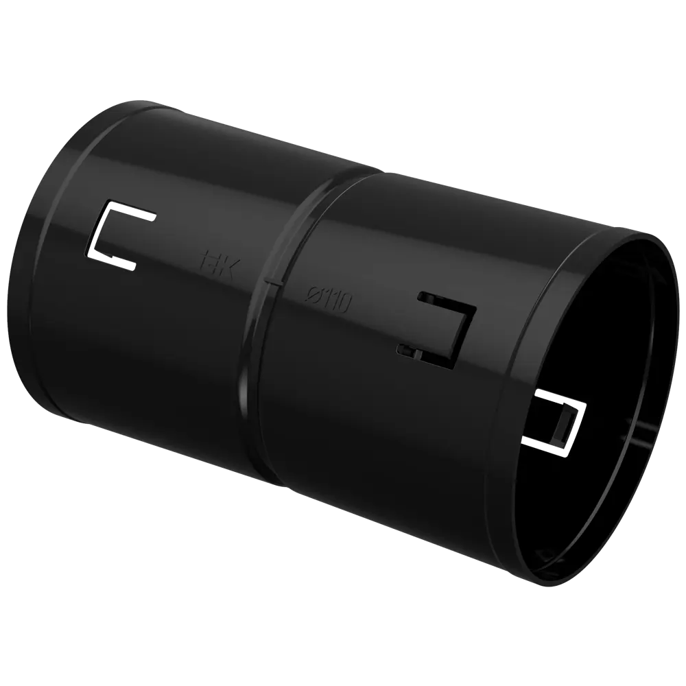 Муфта соединительная для двустенных труб IEK D110 мм цвет черный STLM-2089366
